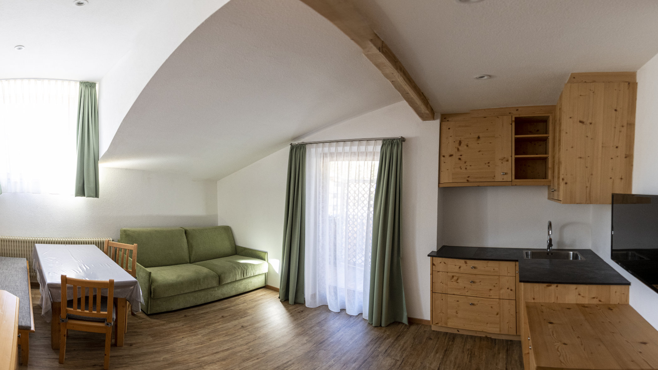 Apartment Drei Zinnen Wohnbereich