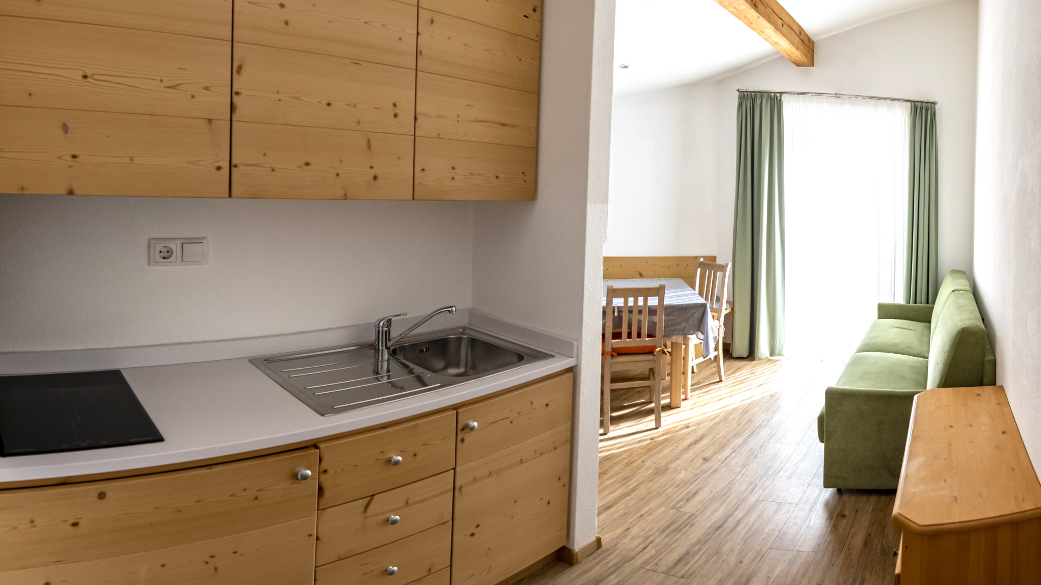 Apartment Wildbad Wohnbereich mit Küche